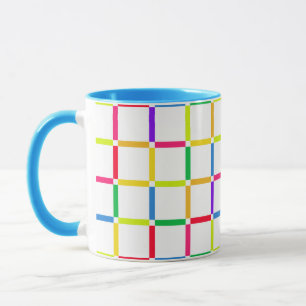 Mug Grille colorée avec la pop spatiale négative inspi
