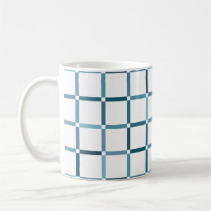Mug Grille colorée avec nuances de tons de la mer dans