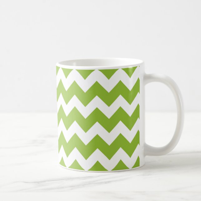 Mug Grille de chaux vert et blanc (Droite)