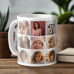 Mug Grille de collage de 21 photos - moderne, minimali