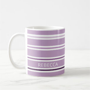 Mug Grille de teintes violettes moderne personnalisée