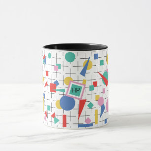Mug Grille et formes géométriques pop art des année