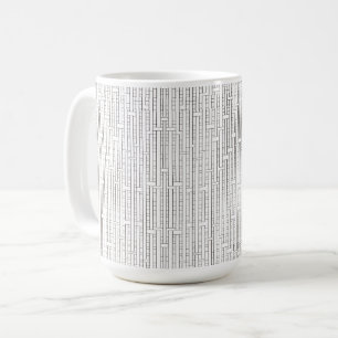 Mug Grille industrielle - Géométrique moderne noir et