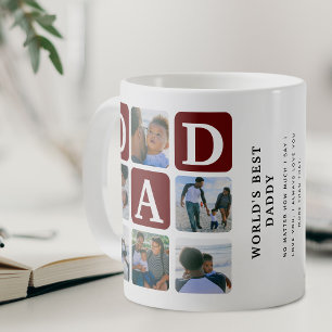 Mug Grille multi-photo moderne mignonne DAD Cadeau caf