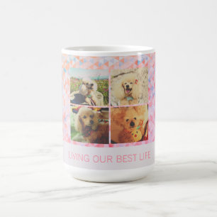 Mug Grille multi-photo personnalisée pour maman de chi