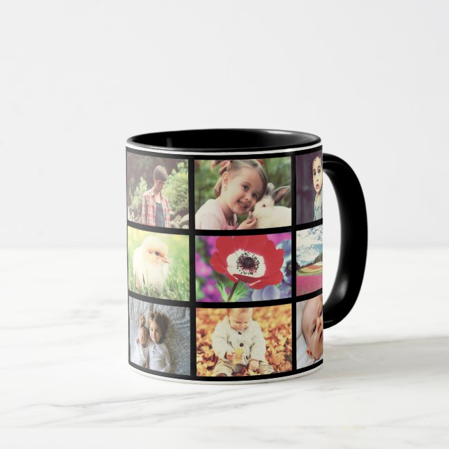 Mug Grille noire faite sur commande de photo (Devant droit)