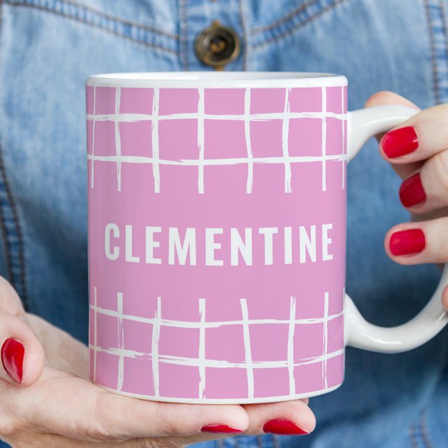 Mug Grille rose 4 photo moderne minimale simple (Créateur téléchargé)