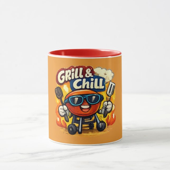 Mug Griller et se détendre & BBQ drôle (Centre)