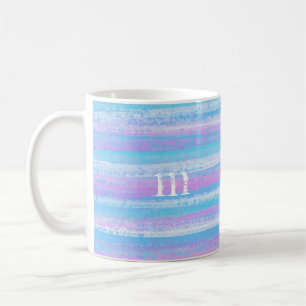 Mug Grilles Acryliques Peintes Turquoise Rose violet