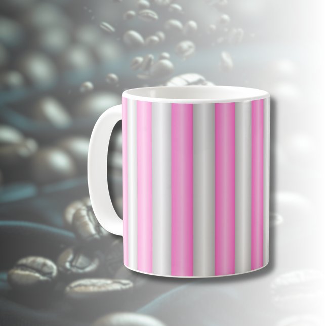 Mug Grilles roses néon modernes avec effet 3D (Créateur téléchargé)