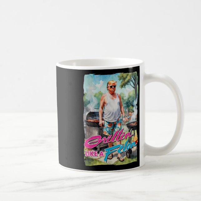 Mug Grillin Comme Un Felon Drôle Trump 2024 Chillin Co (Droite)