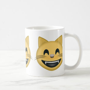 Mug Grimacerie du visage de chat avec les yeux de