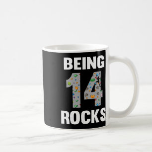 Mug Grimpeur de 14 ans Rock Climber Anniversaire 14e g
