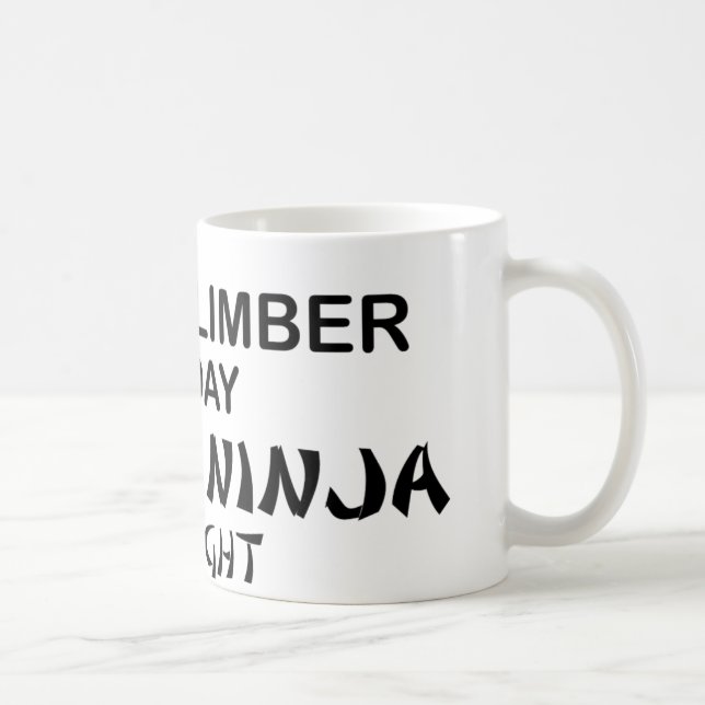 Mug Grimpeur de roche Ninja mortel par nuit (Droite)