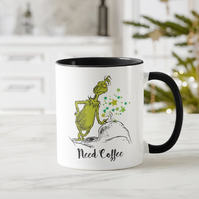 Mug Grinch | Besoin de café drôle (Créateur téléchargé)