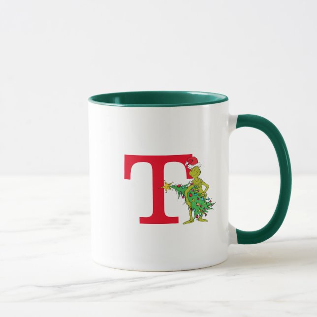 Mug Grinch classique | Monogramme T coquin (Droite)
