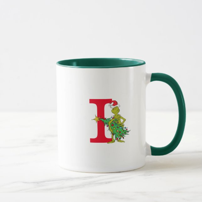 Mug Grinch classique | Naughty Monogram I (Droite)