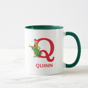 Mug Grinch Classique Nom Vilain & Monogramme Q