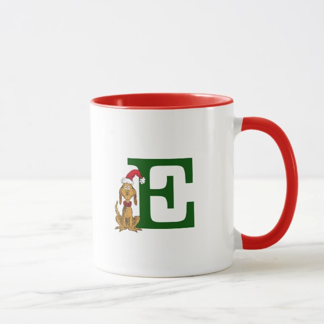 Mug Grinch Max Classique | Monogramme E (Droite)