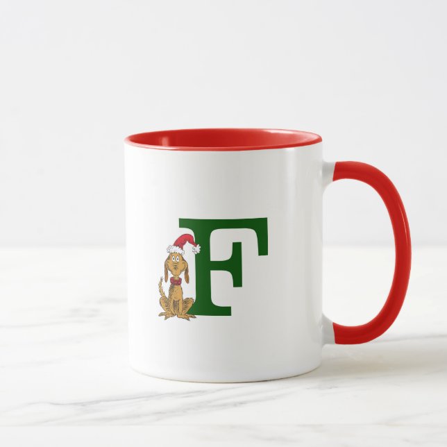 Mug Grinch Max Classique | Monogramme F (Droite)
