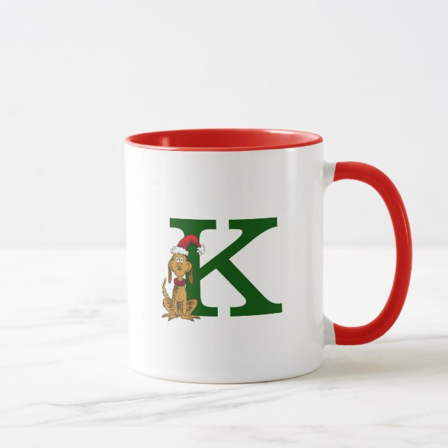 Mug Grinch Max Classique | Monogramme K (Droite)