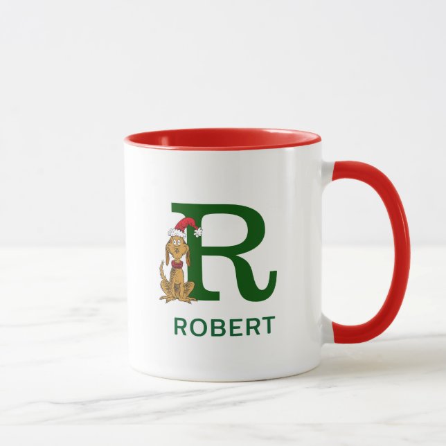 Mug Grinch Max Classique | Nom et monogramme R (Droite)