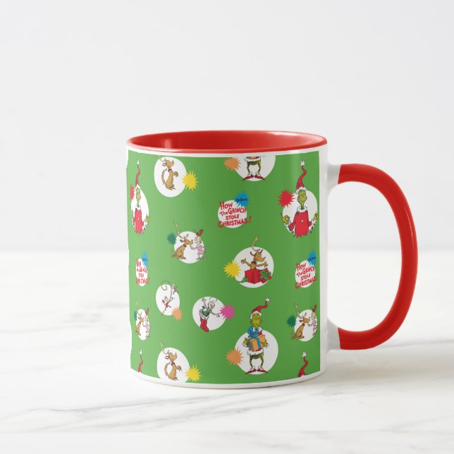 Mug Grinch | Motif de points de Noël (Droite)