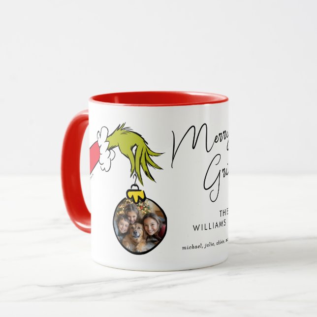 Mug Grinch | Ornement Personnalisé (Devant gauche)