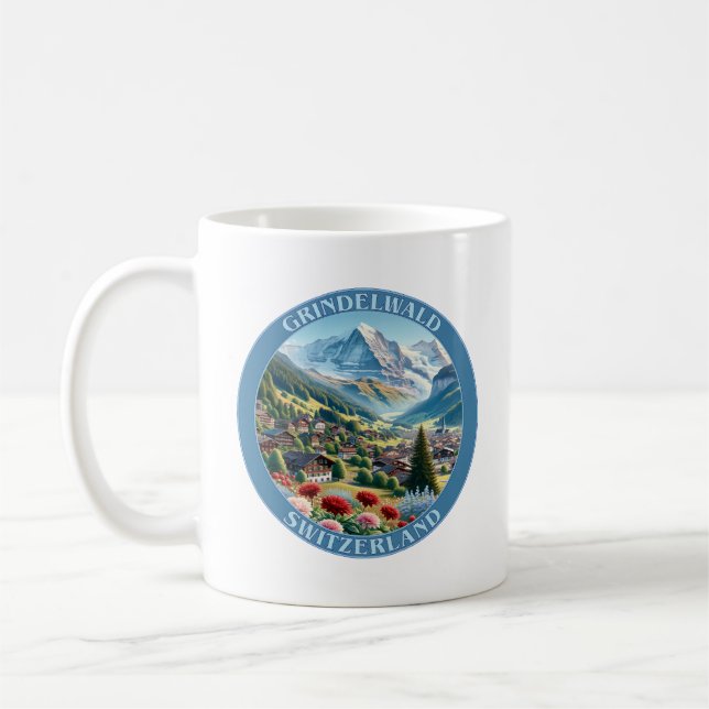 Mug Grindelwald Suisse et Eiger Mountain (Gauche)