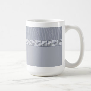 Mug Gris argenté Zebra Fur Print
