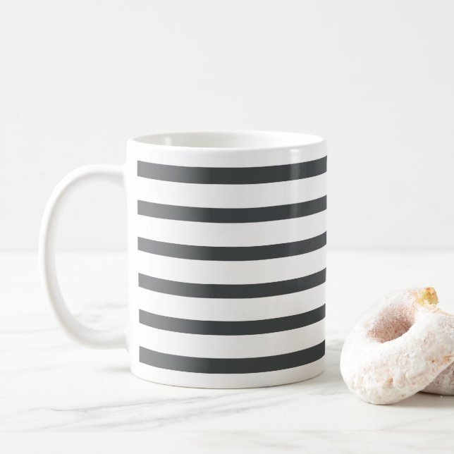 Mug Gris Blancs (Avec donut)