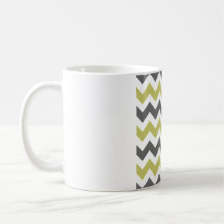 Mug Gris Charbon & Chevron Citron – Zigzag Blanc Impec