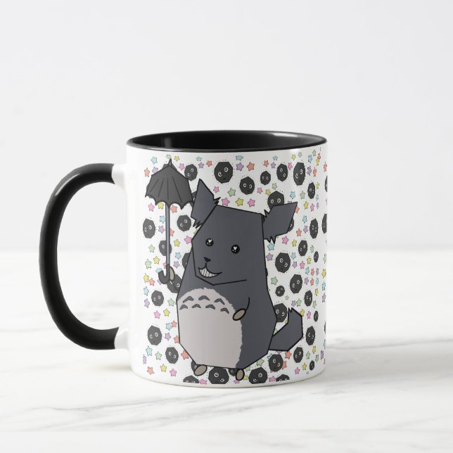 Mug Gris Chinchilla Pastel Candy Stars (Gauche)