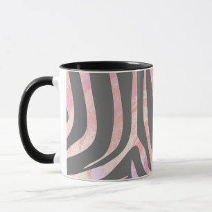 Mug Gris clair et rose Zebra