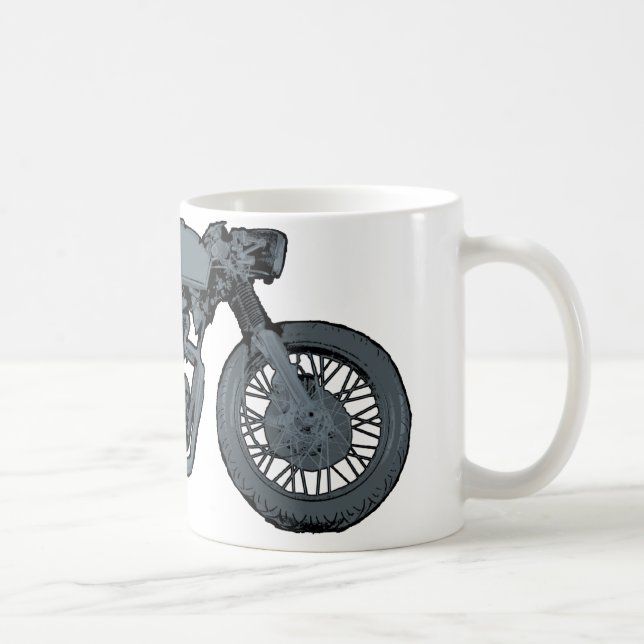 Mug Gris classique de coureur de café (Droite)