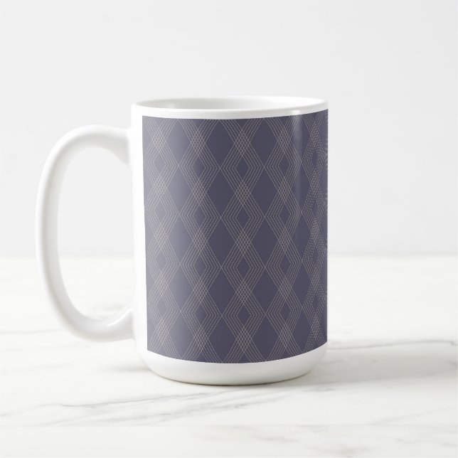 Mug Gris, cool, tendance, simple, moderne zig zag moti (Gauche)