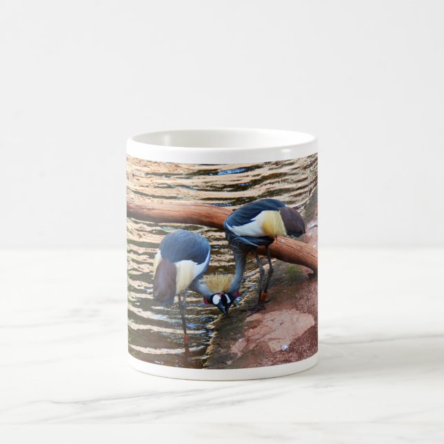 Mug Gris couronné grise grue oiseau (Centre)