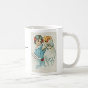 Mug Gris et fille avec la musique, j'ai adopté un