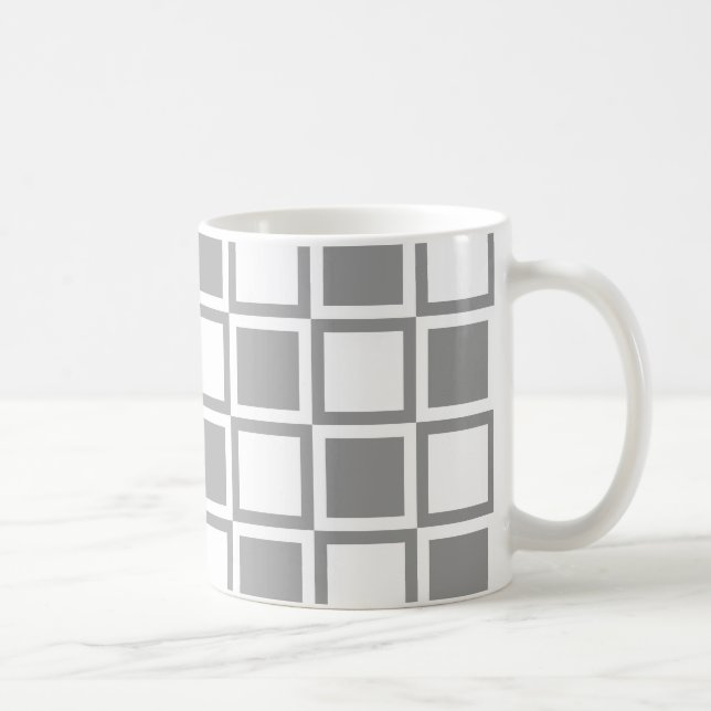 Mug Gris Gras Carrés (Droite)