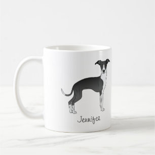 Mug Gris Italien Noir Et Blanc Avec Nom Personnalisé