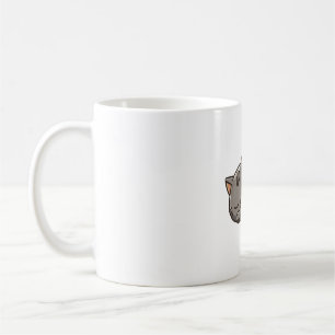 Mug Gris kawaii Chat couché