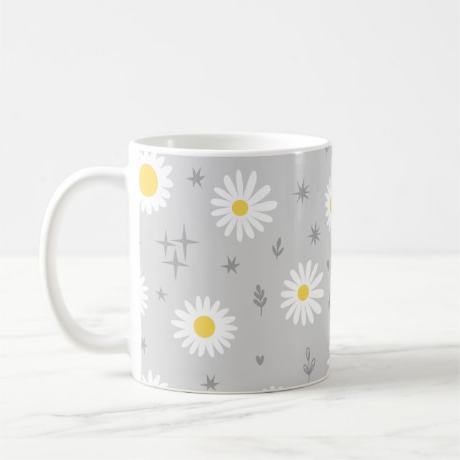 Mug Gris marguerite (Gauche)