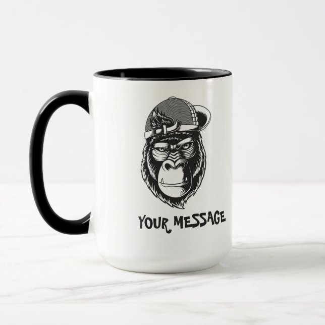 Mug Gris noir et blanc (Gauche)