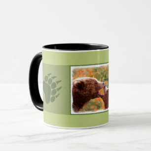 Mug Grizzly Bear Mom and Cub Painting - Wildlife Art