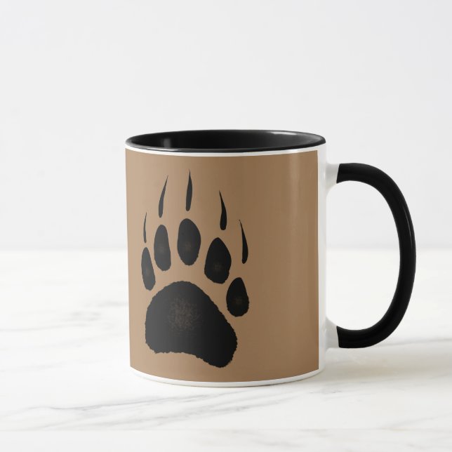 Mug Grizzly Oear Empreintes de pattes Faune Design (Droite)
