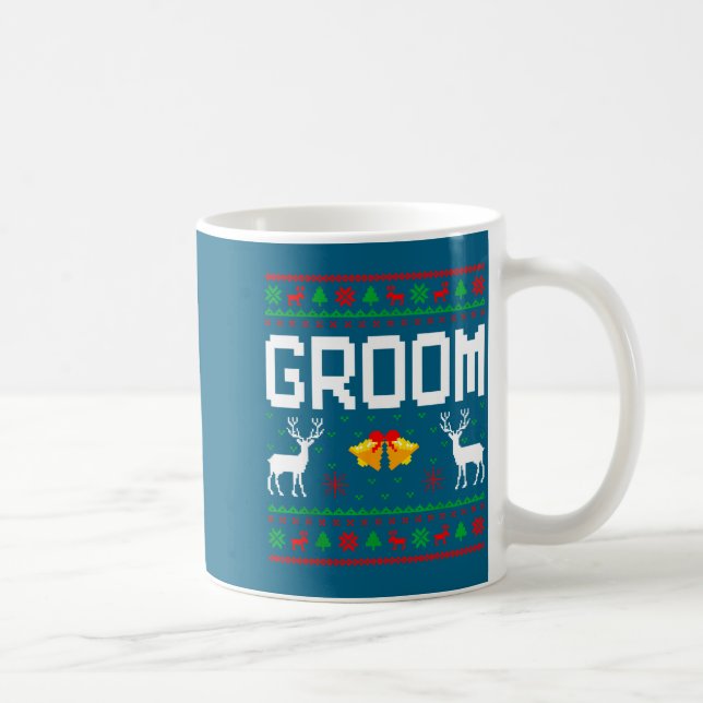 Mug Groom bride married couple ugly christmas sweater  (Droite)