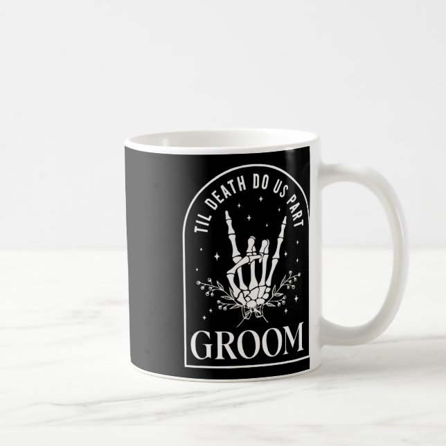 Mug Groom Bride Skeleton Rock Couples Mariage Hal (Droite)