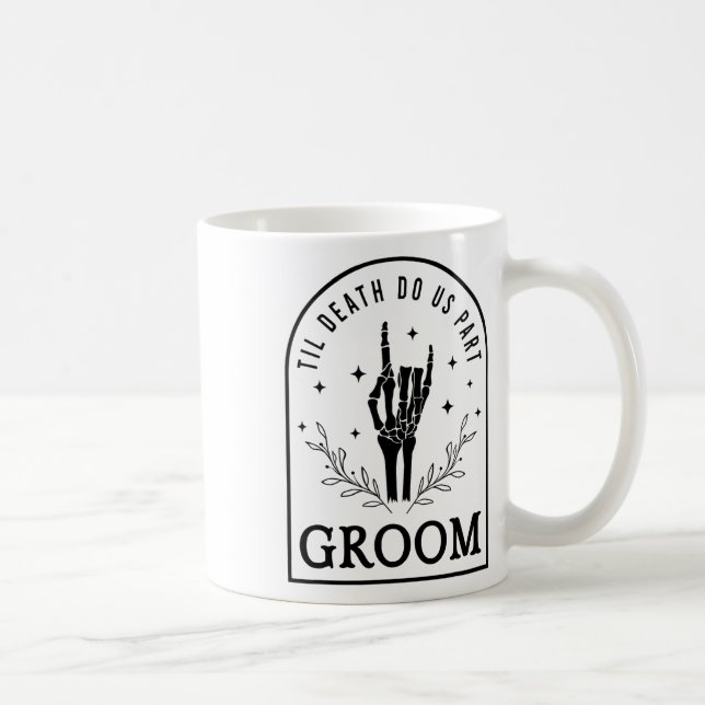 Mug Groom Bride squelette gothique Halloween Fiançaill (Droite)