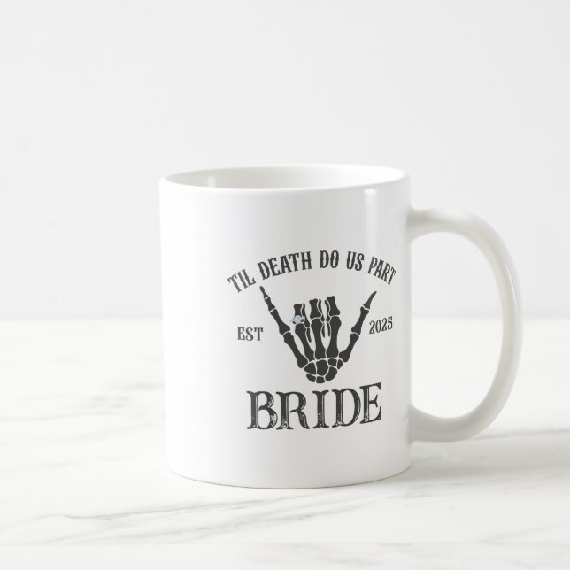 Mug Groom Bride squelette gothique Halloween Fiançaill (Droite)
