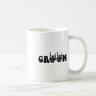 Mug Groom Bride squelette gothique Halloween Mariage B